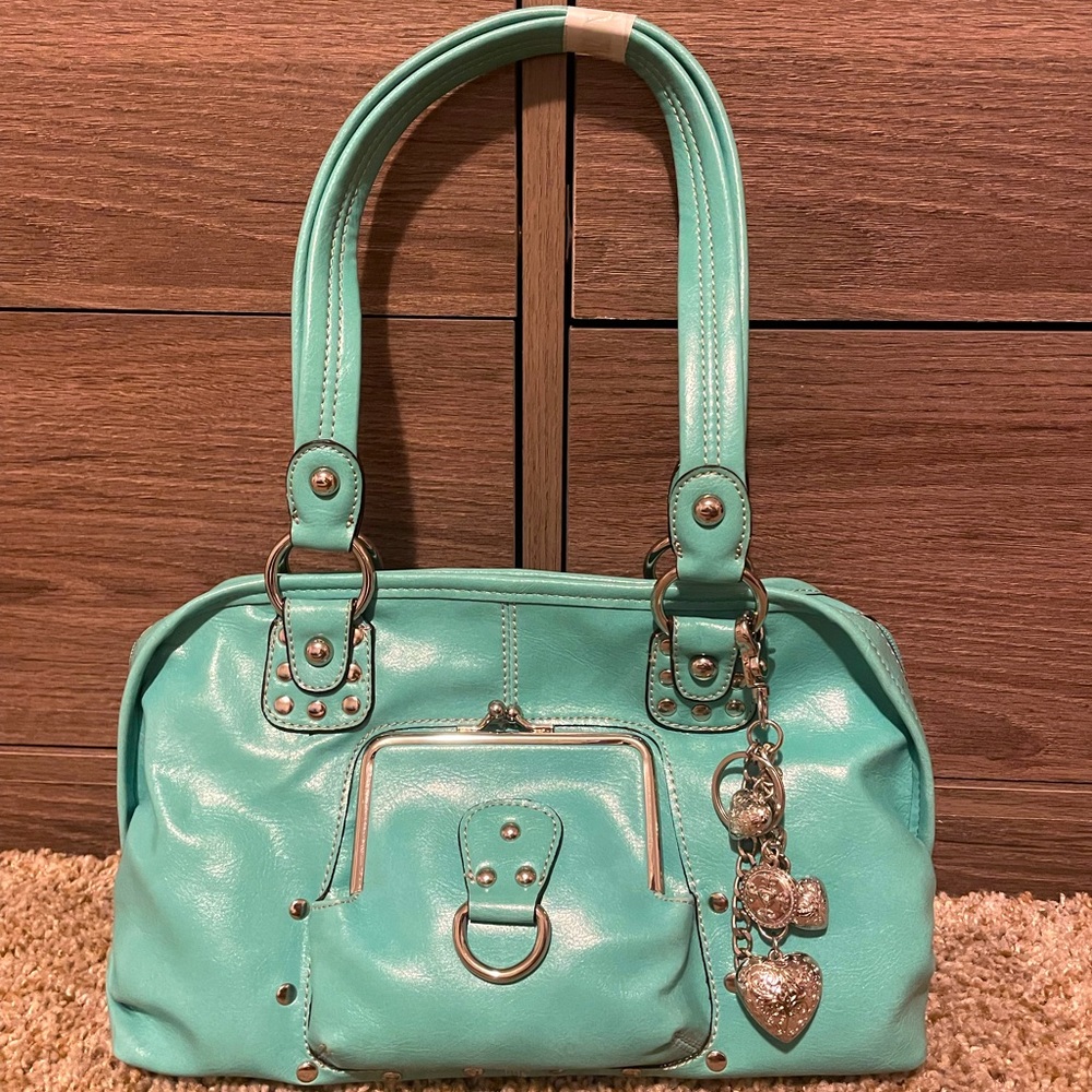 Kathy Van Zeeland Teal Handbag
